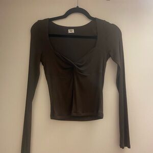 Elegant Long Sleeve Top in Brown